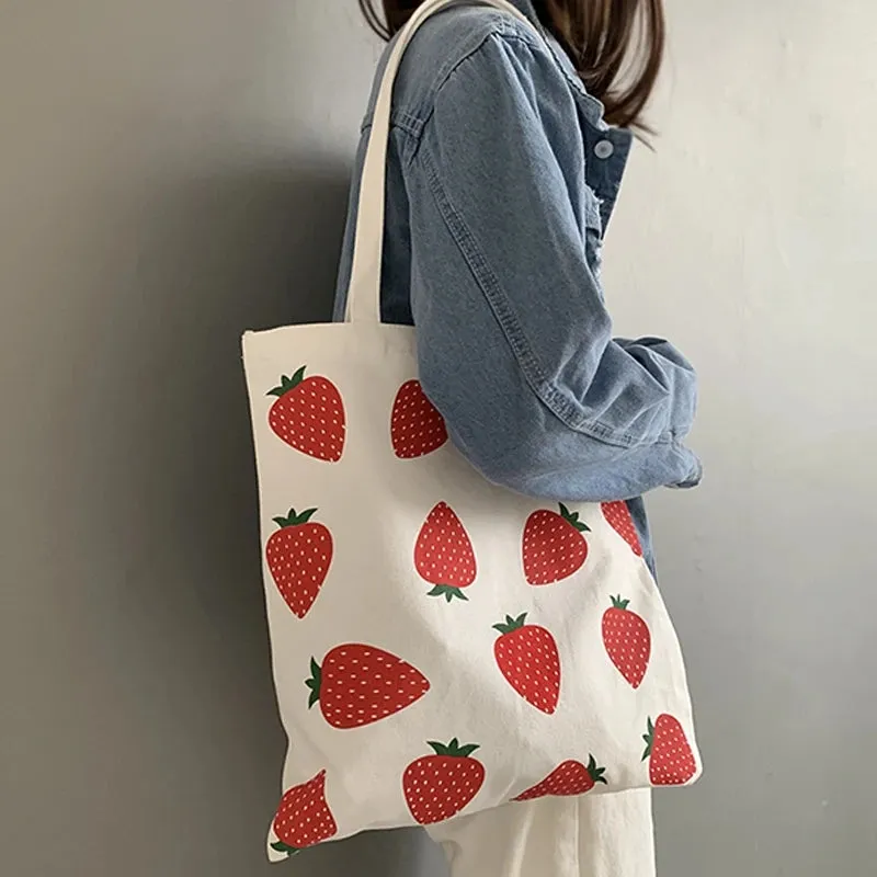 "STRAWBERRY CANVAS" BAG N090810