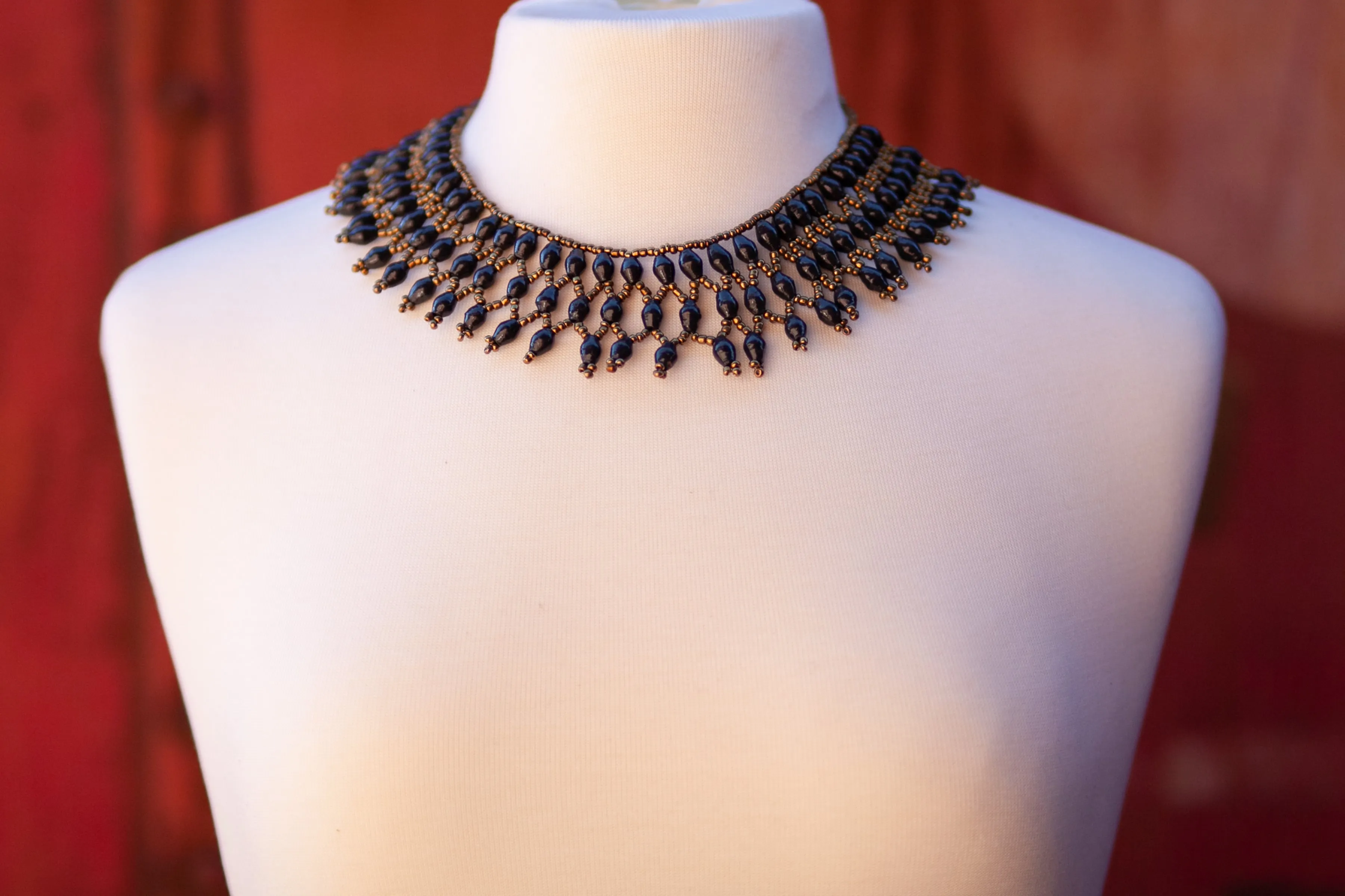 Recycled Paper Bead Necklace - Classic