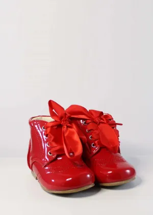 Red Sevva Patent Boots