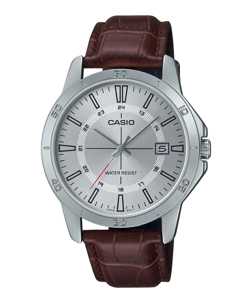Reloj casual correa de cuero MTP-V004L-7C