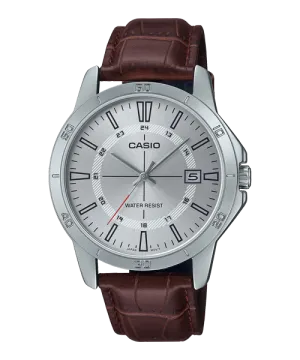 Reloj casual correa de cuero MTP-V004L-7C