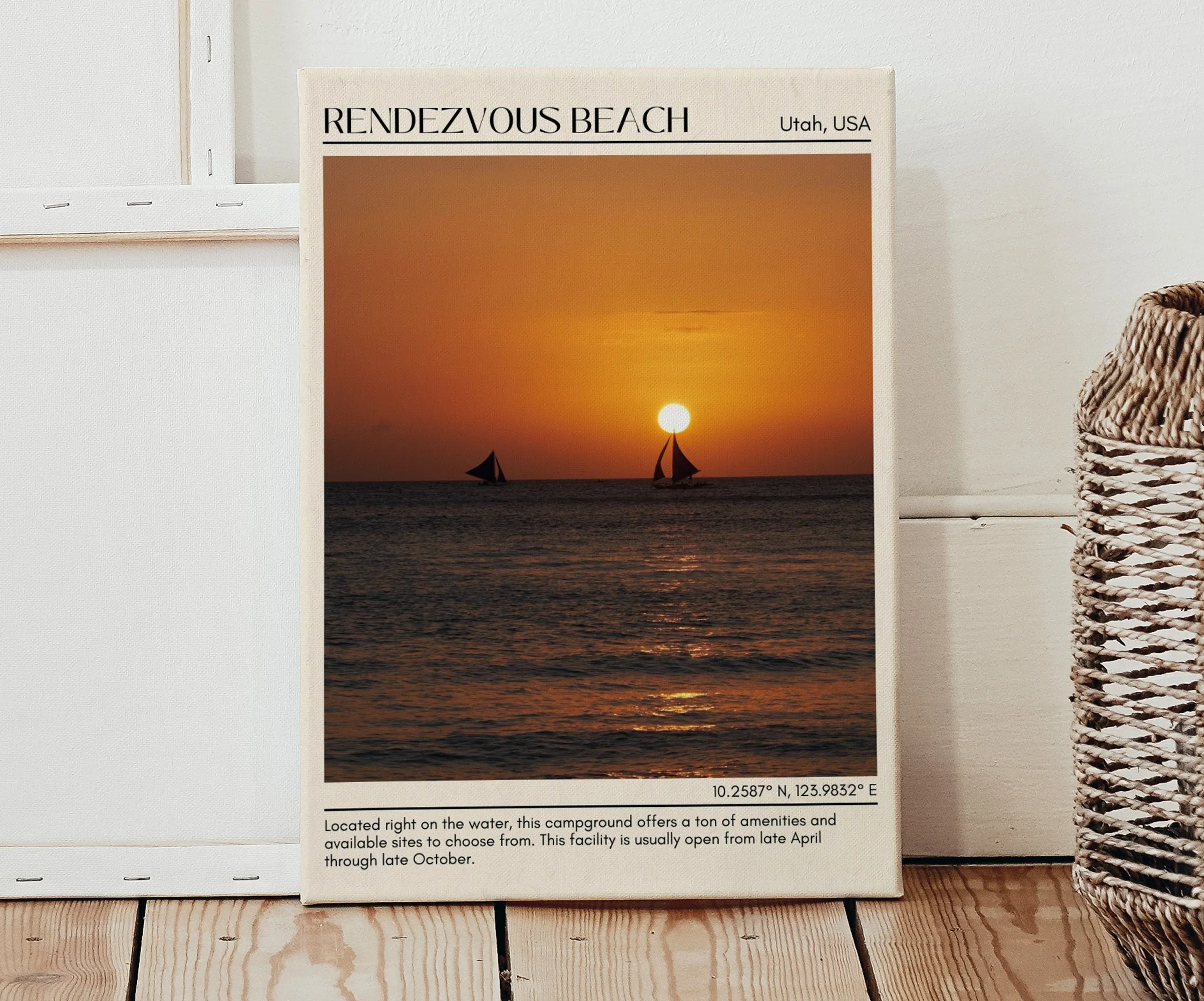 Rendezvous Beach Wall Canvas, USA