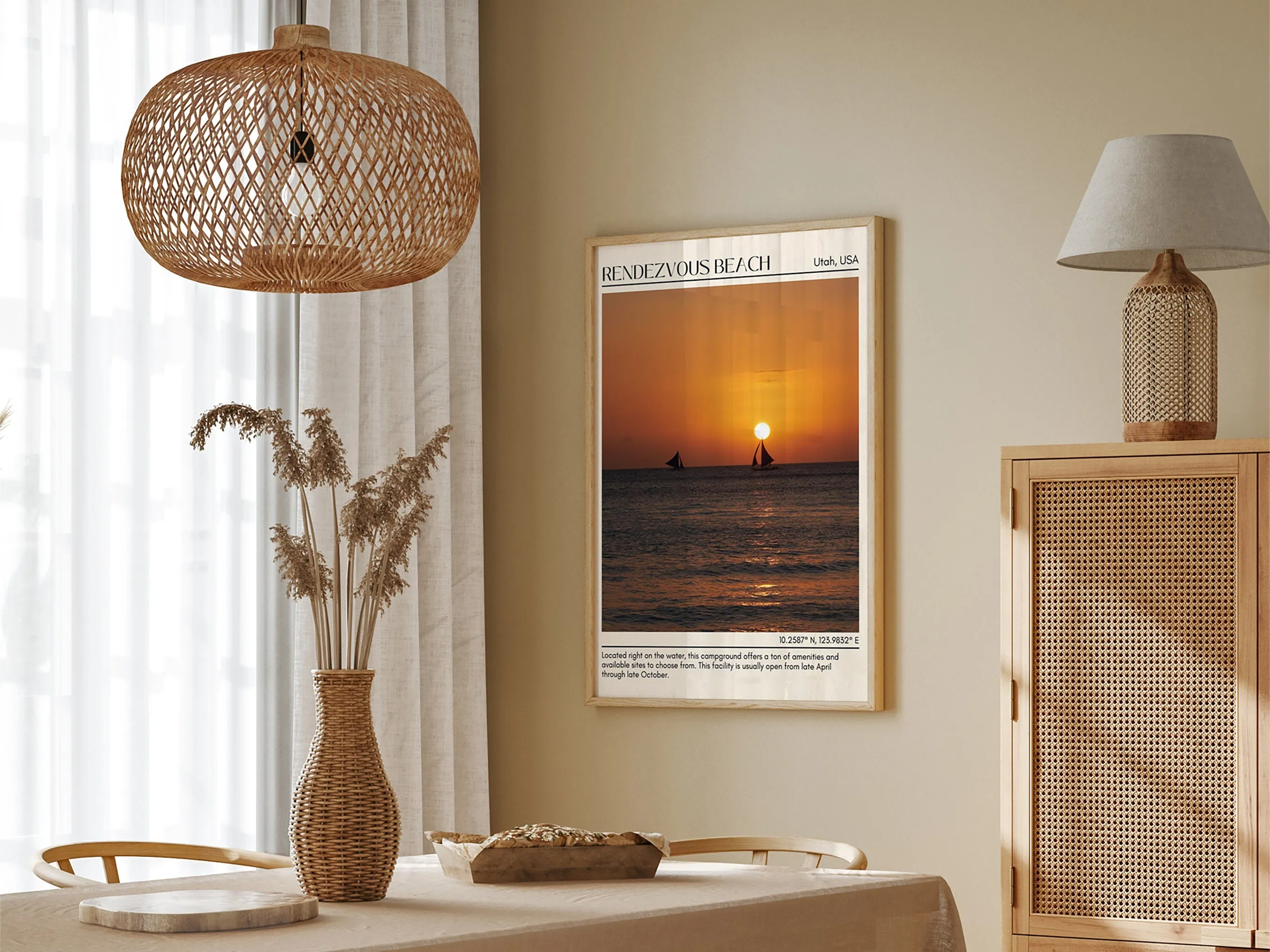 Rendezvous Beach Wall Canvas, USA