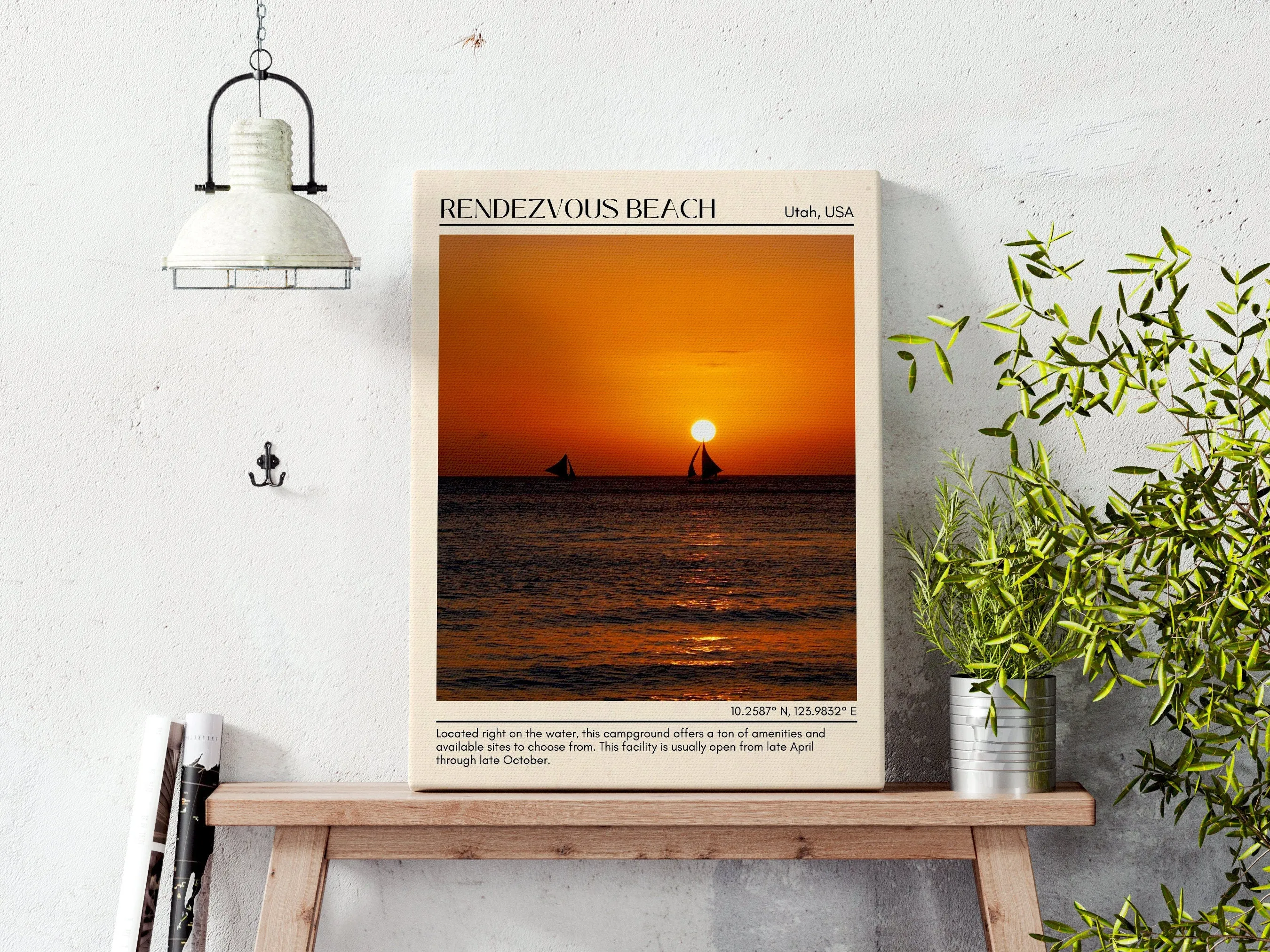 Rendezvous Beach Wall Canvas, USA