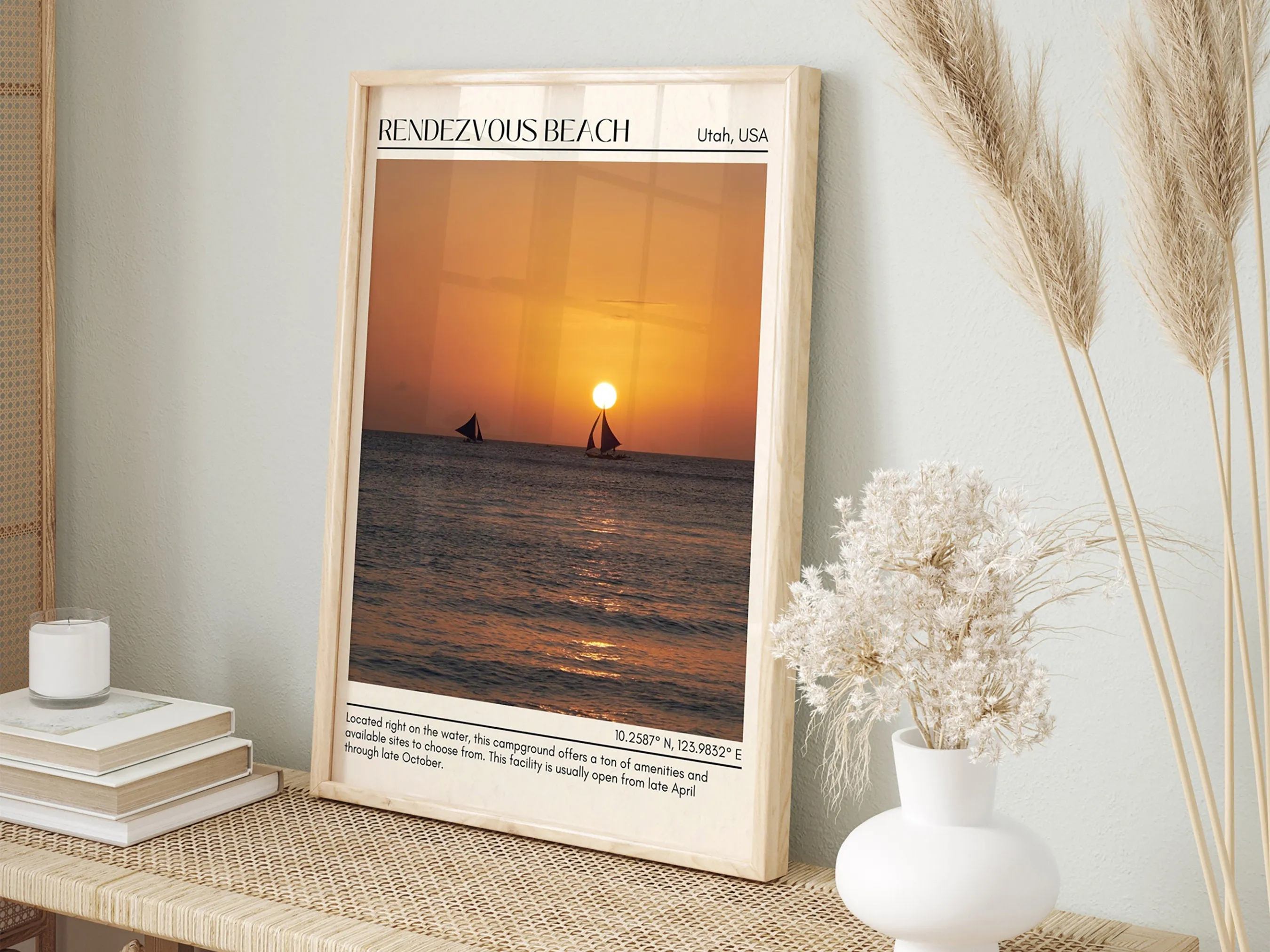 Rendezvous Beach Wall Canvas, USA