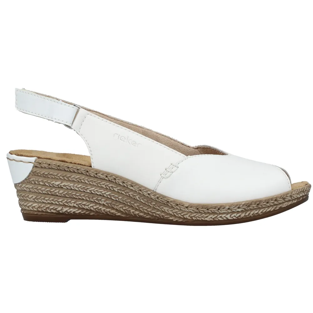 Rieker 62462-80 (Espadrille) Weiss Shoes
