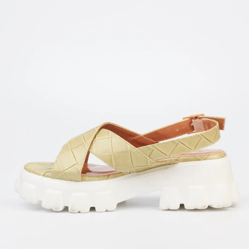 Rock & Co Thick Sole Sling back-Mint