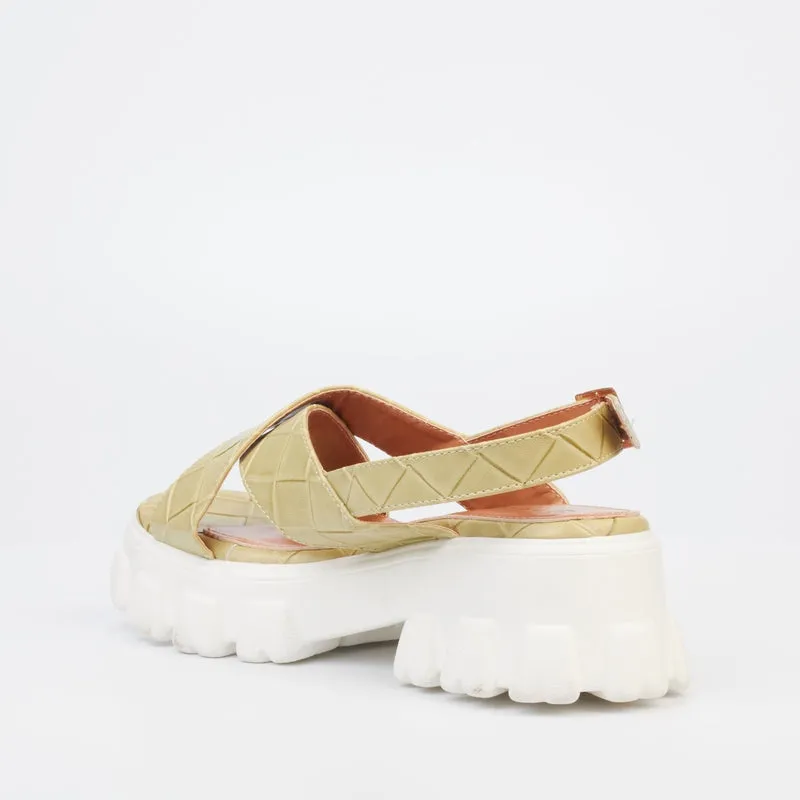 Rock & Co Thick Sole Sling back-Mint
