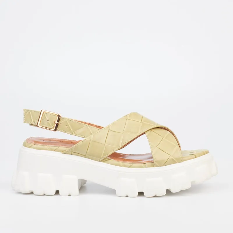 Rock & Co Thick Sole Sling back-Mint