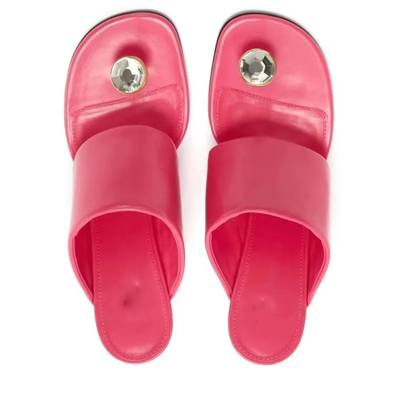 Round Clip Toe Sandals