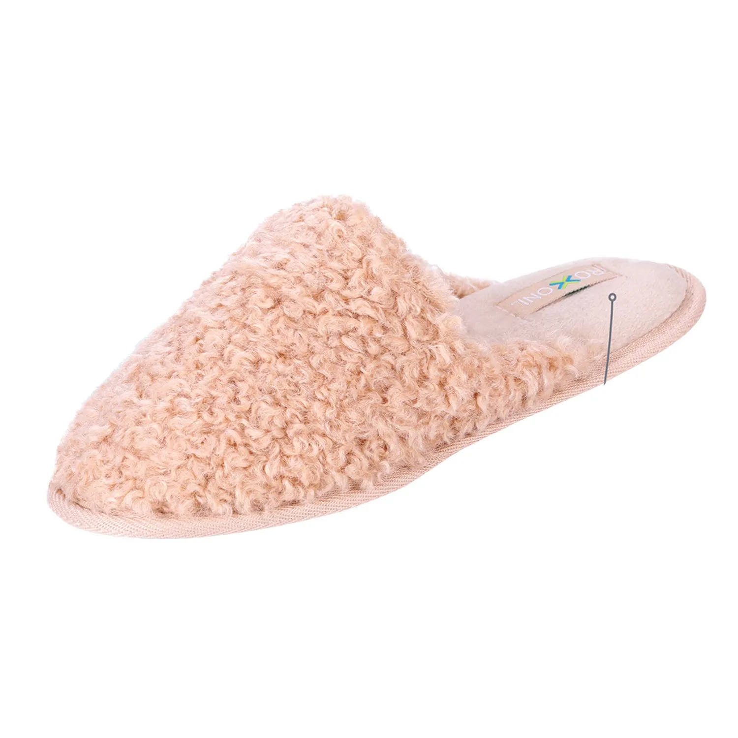 ROXONI Women Slipper Cozy Memory Foam, Indoor Outdoor Rubber Sole