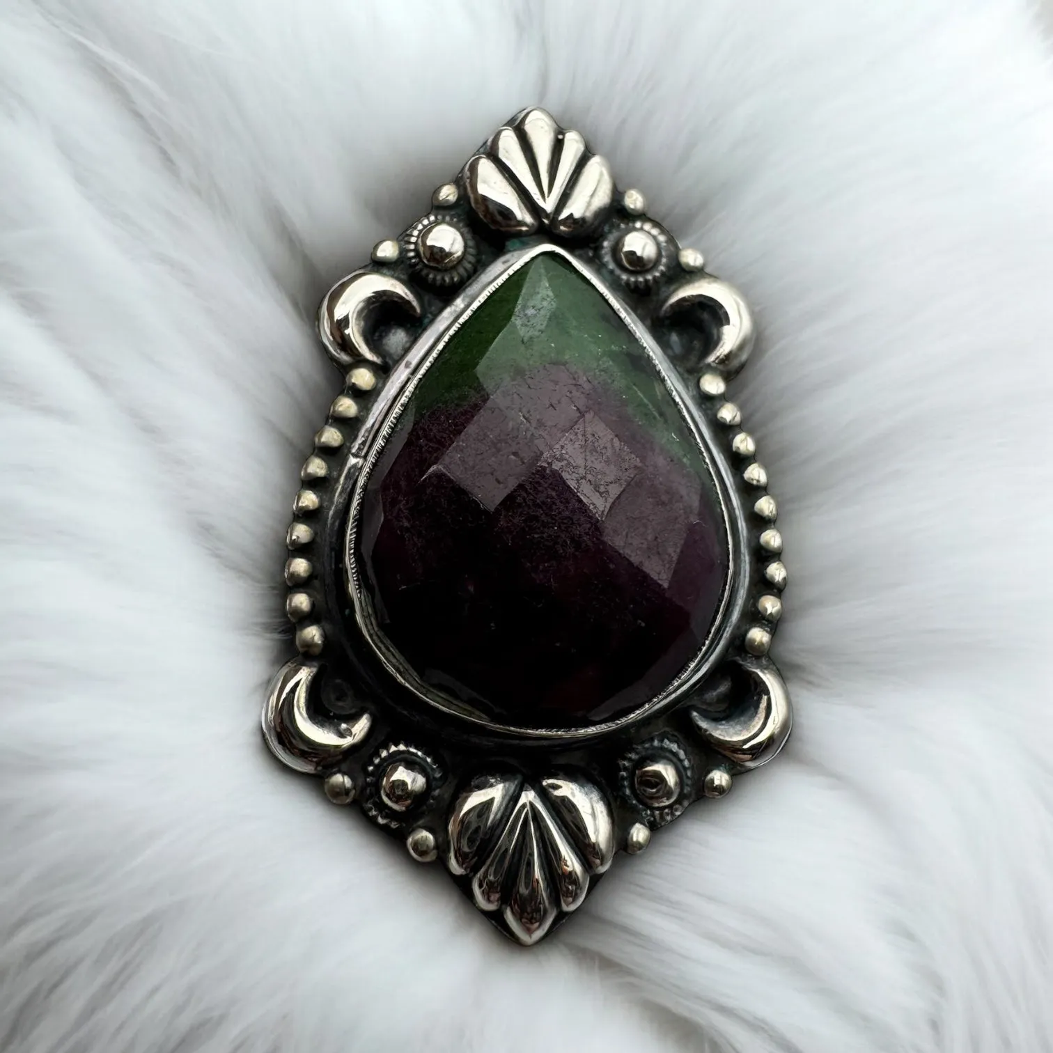Ruby Zoisite Solid 925 Sterling Silver Ring 10.5