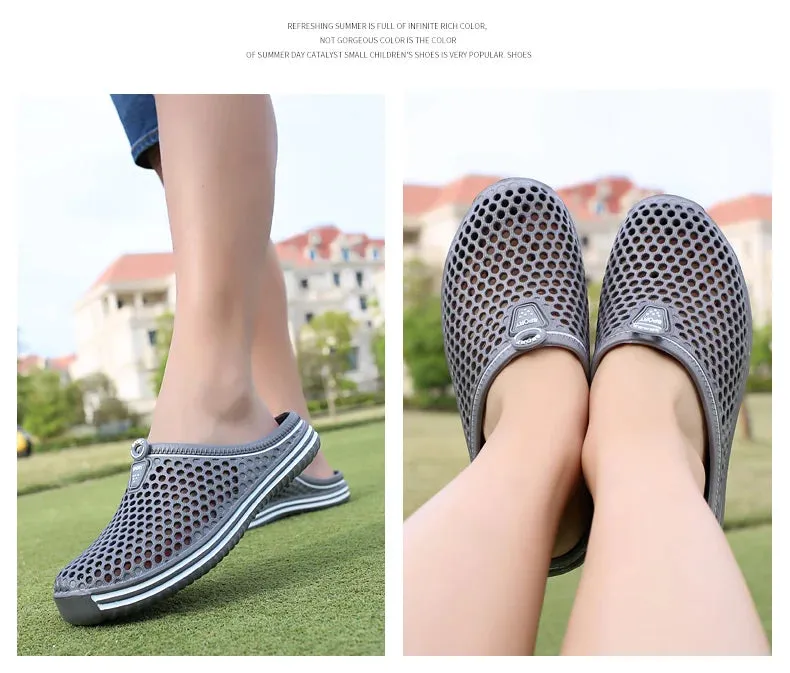 Sandales de plage luxe chic été 2024 / 2024 Women Shoes Beach Slippers Unisex Hollow Out Casual Couple Beach