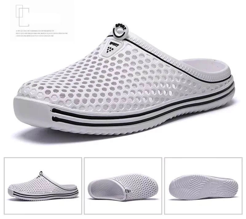 Sandales de plage luxe chic été 2024 / 2024 Women Shoes Beach Slippers Unisex Hollow Out Casual Couple Beach