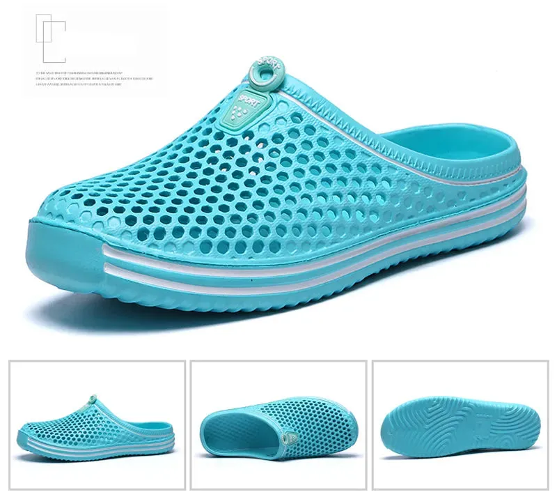 Sandales de plage luxe chic été 2024 / 2024 Women Shoes Beach Slippers Unisex Hollow Out Casual Couple Beach