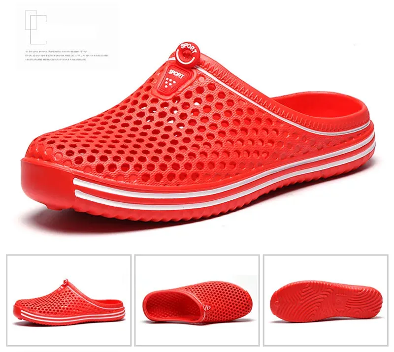 Sandales de plage luxe chic été 2024 / 2024 Women Shoes Beach Slippers Unisex Hollow Out Casual Couple Beach