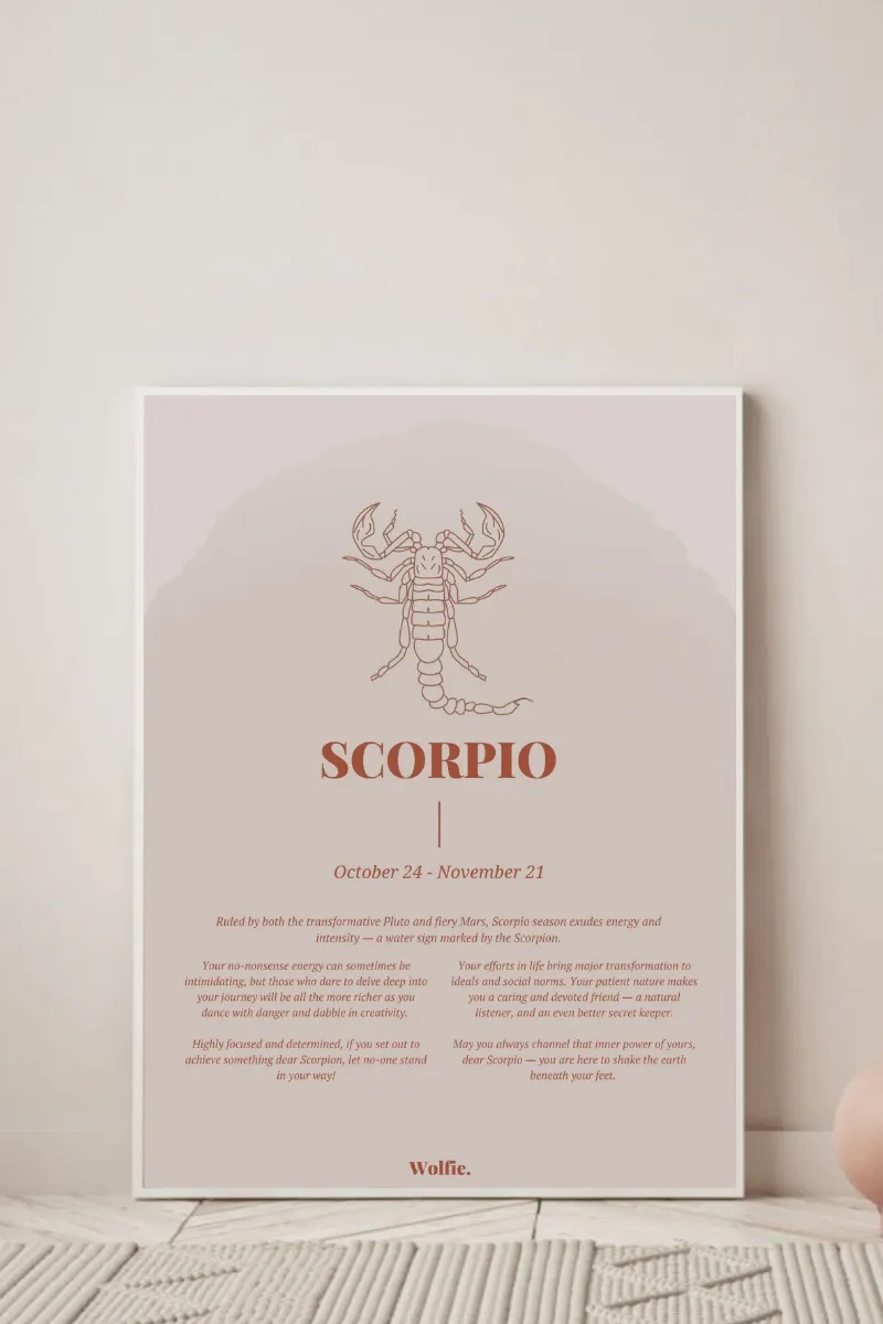 Scorpio Zodiac Poster