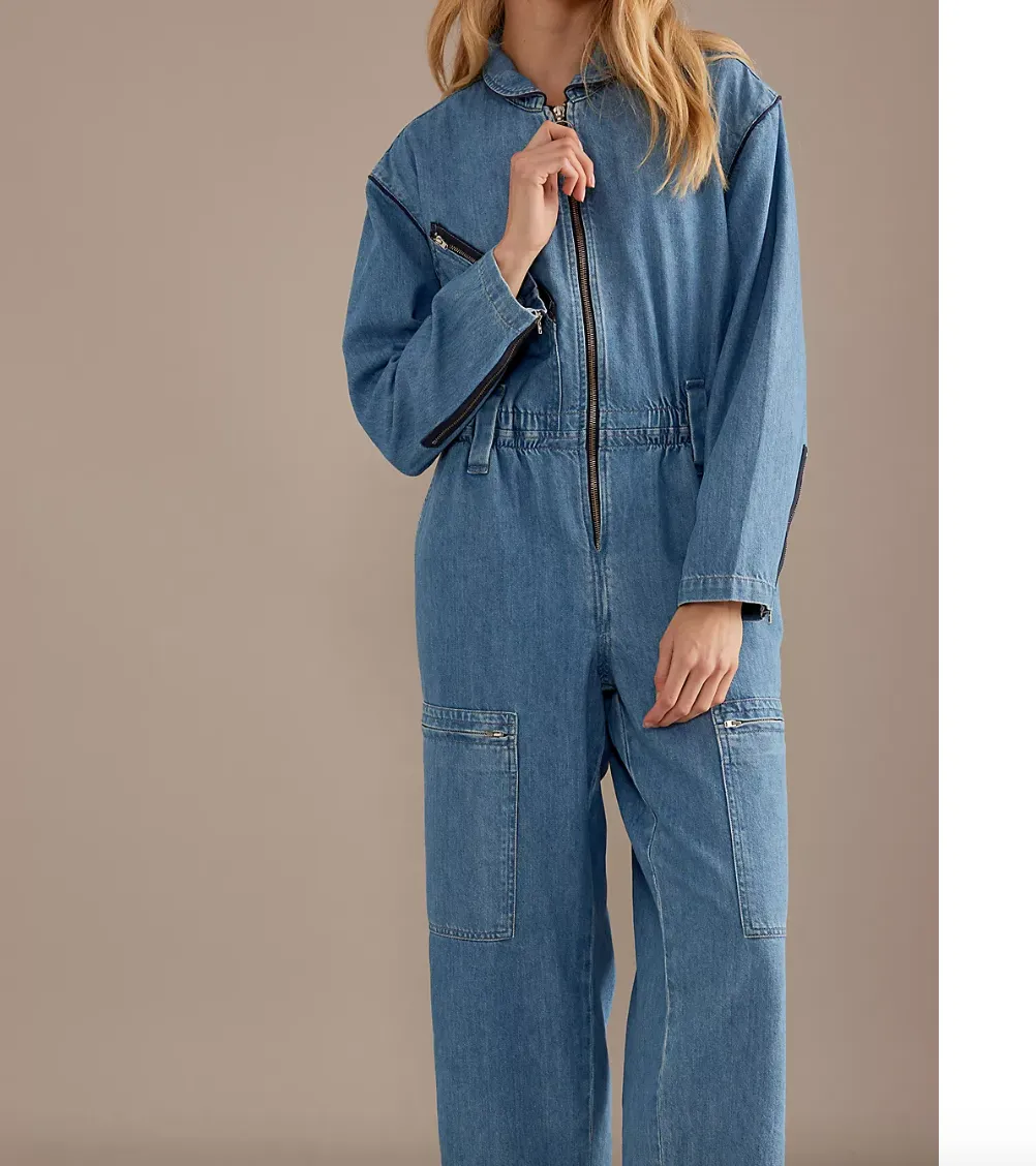 Seventy   Mochi Blue Denim Jumpsuit UK L