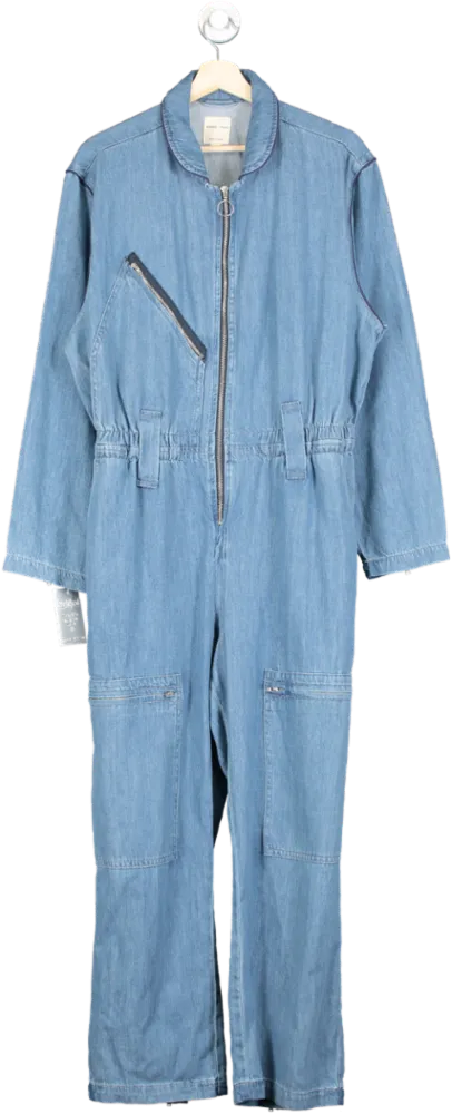 Seventy   Mochi Blue Denim Jumpsuit UK L
