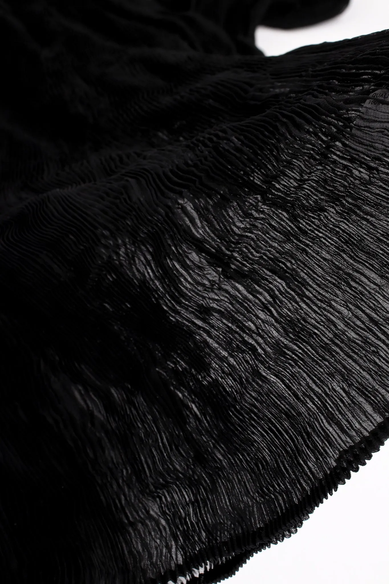 Sheer Pleated Tissue Turtleneck