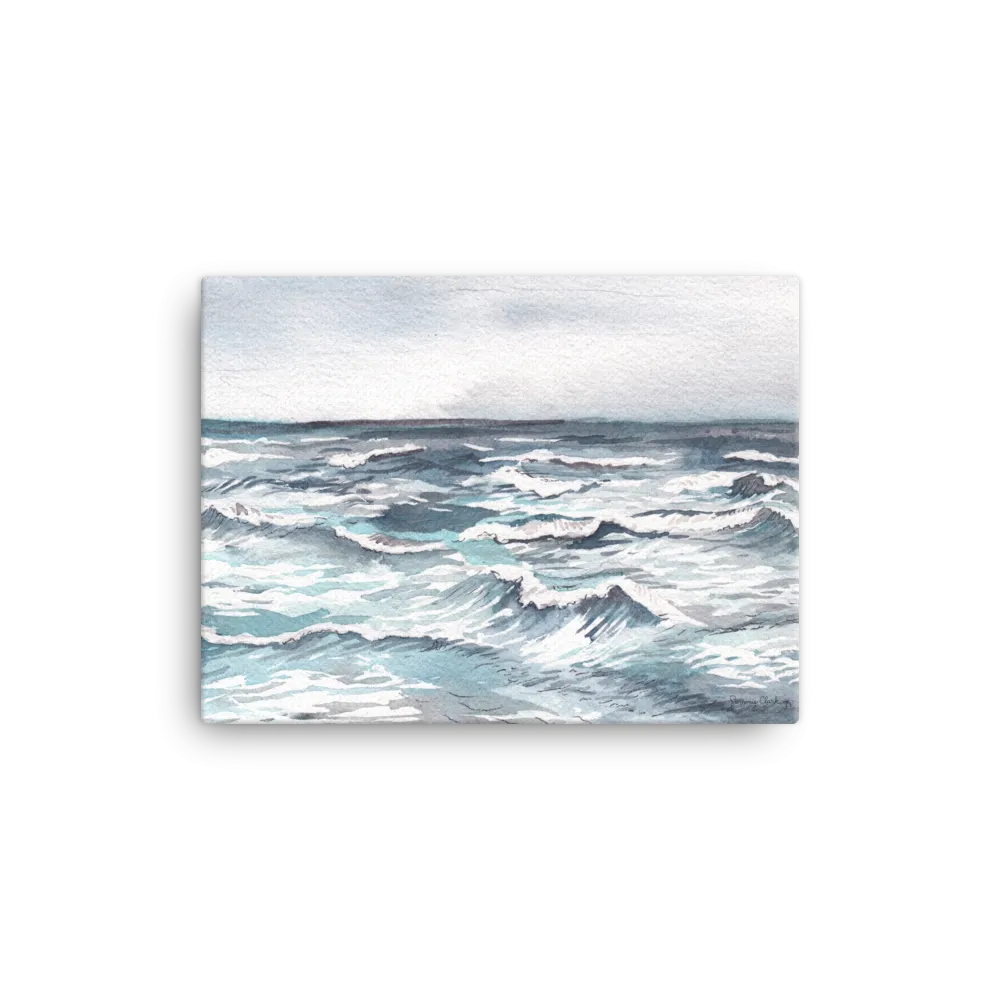 Silver Sea Ocean Canvas Print