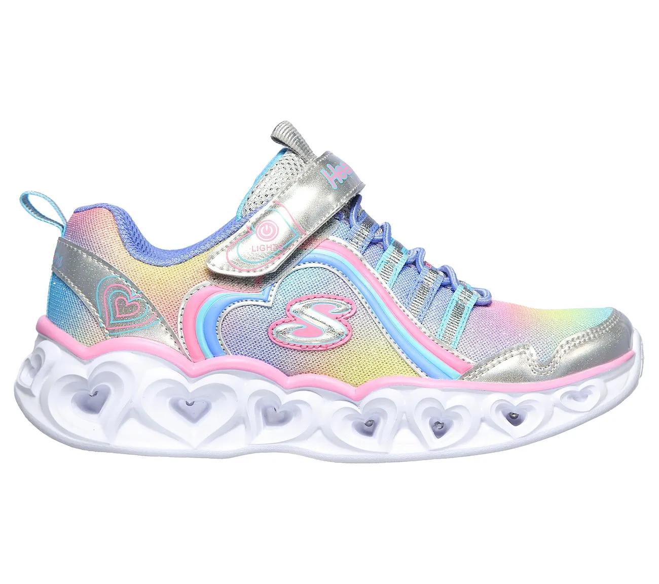 SKECHERS GIRLS S LIGHTS: HEART LIGHTS - RAINBOW LUX