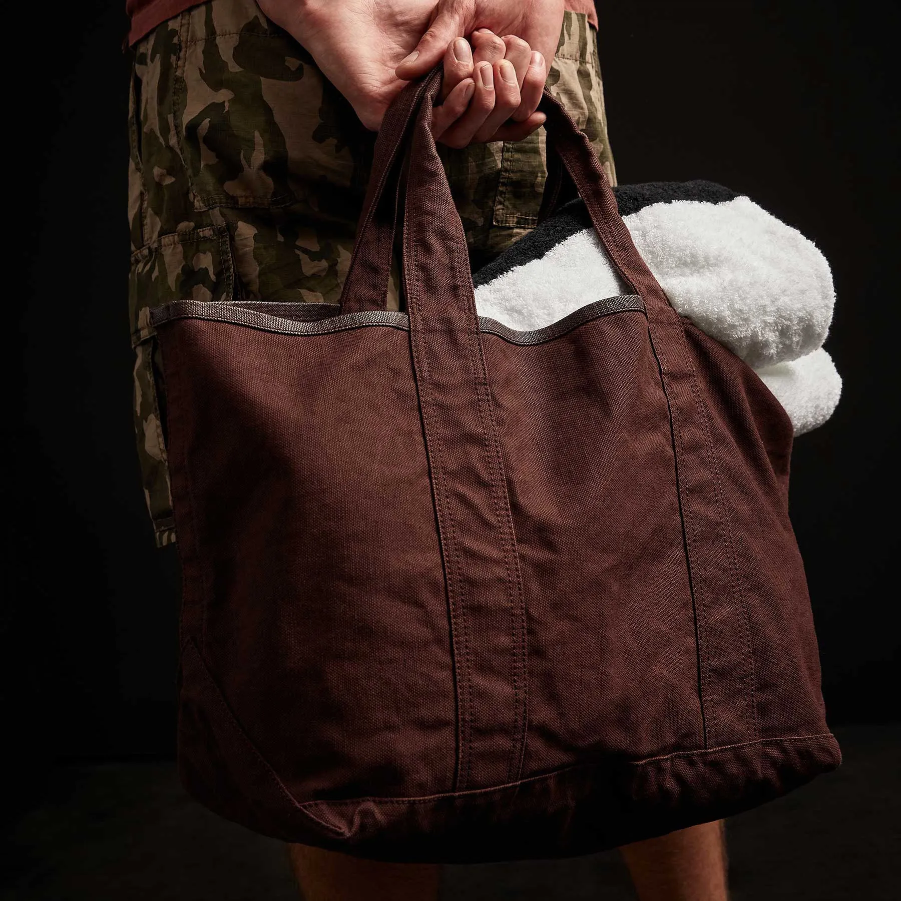 Small Canvas Tote - Dark Plum