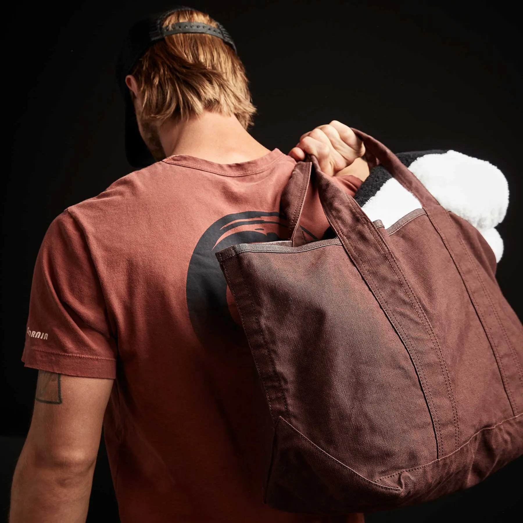 Small Canvas Tote - Dark Plum