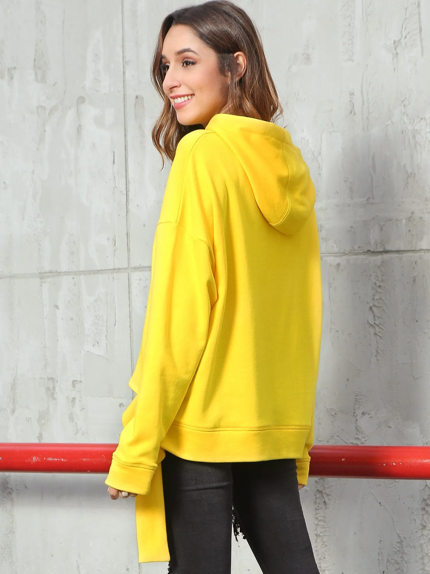 Solid Casual Pullover Hoodie