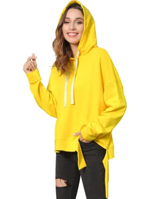 Solid Casual Pullover Hoodie