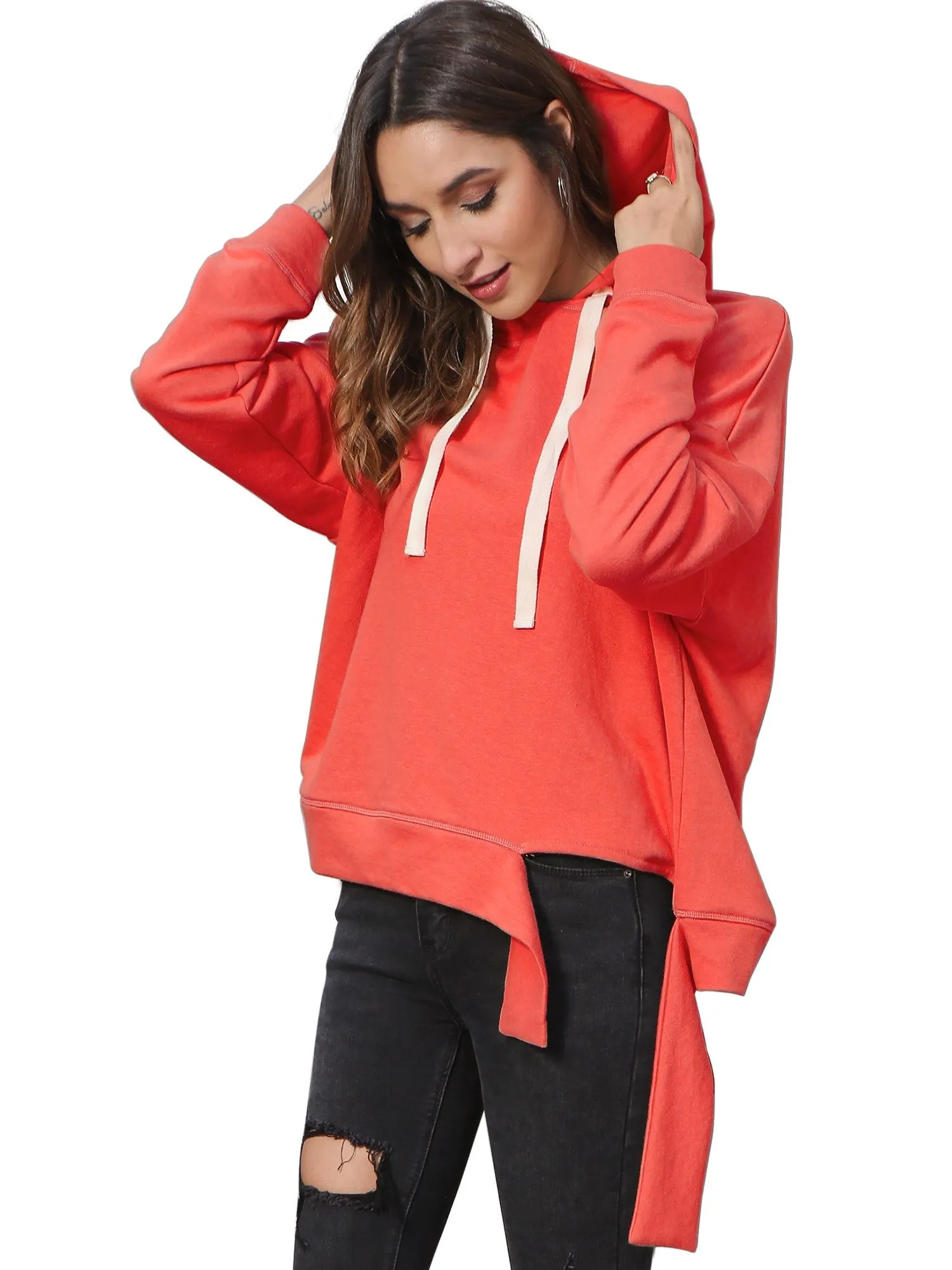 Solid Casual Pullover Hoodie