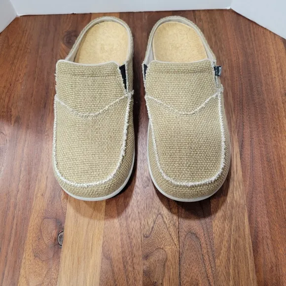 Spenco Siesta Slide Lightweight Slip On Tan Arch Support Size 10