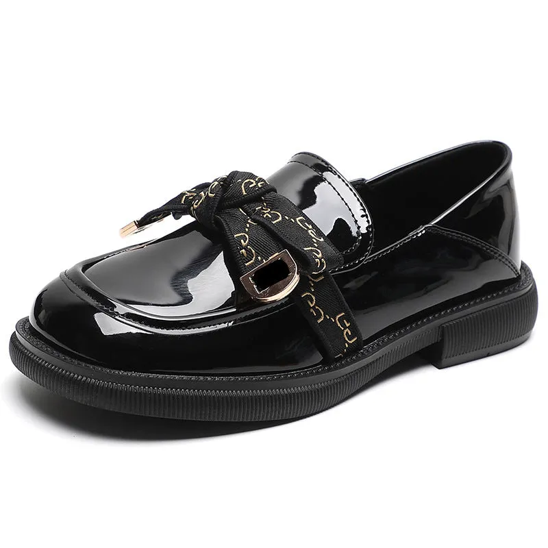 Spring and Autumn Women's Slip-on Shoes, Retro British Style Thick-soled Loafers