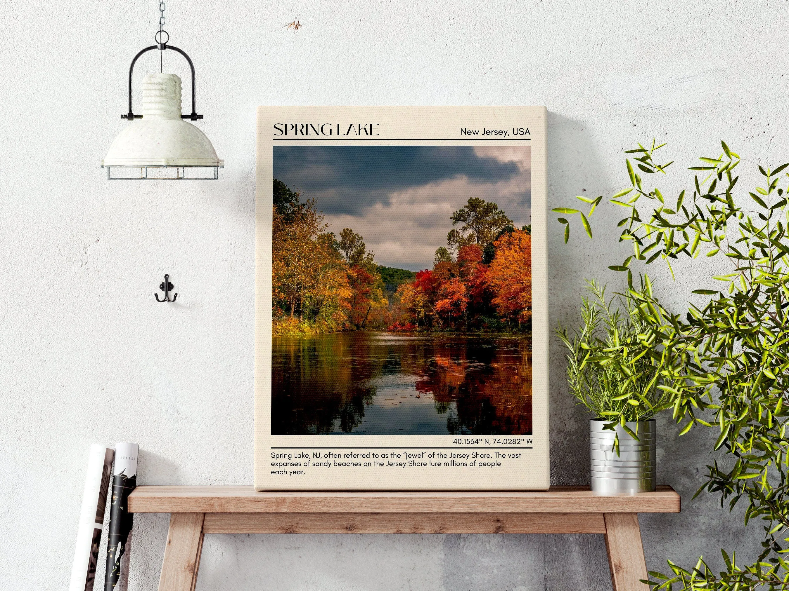 Spring Lake Wall Canvas, USA