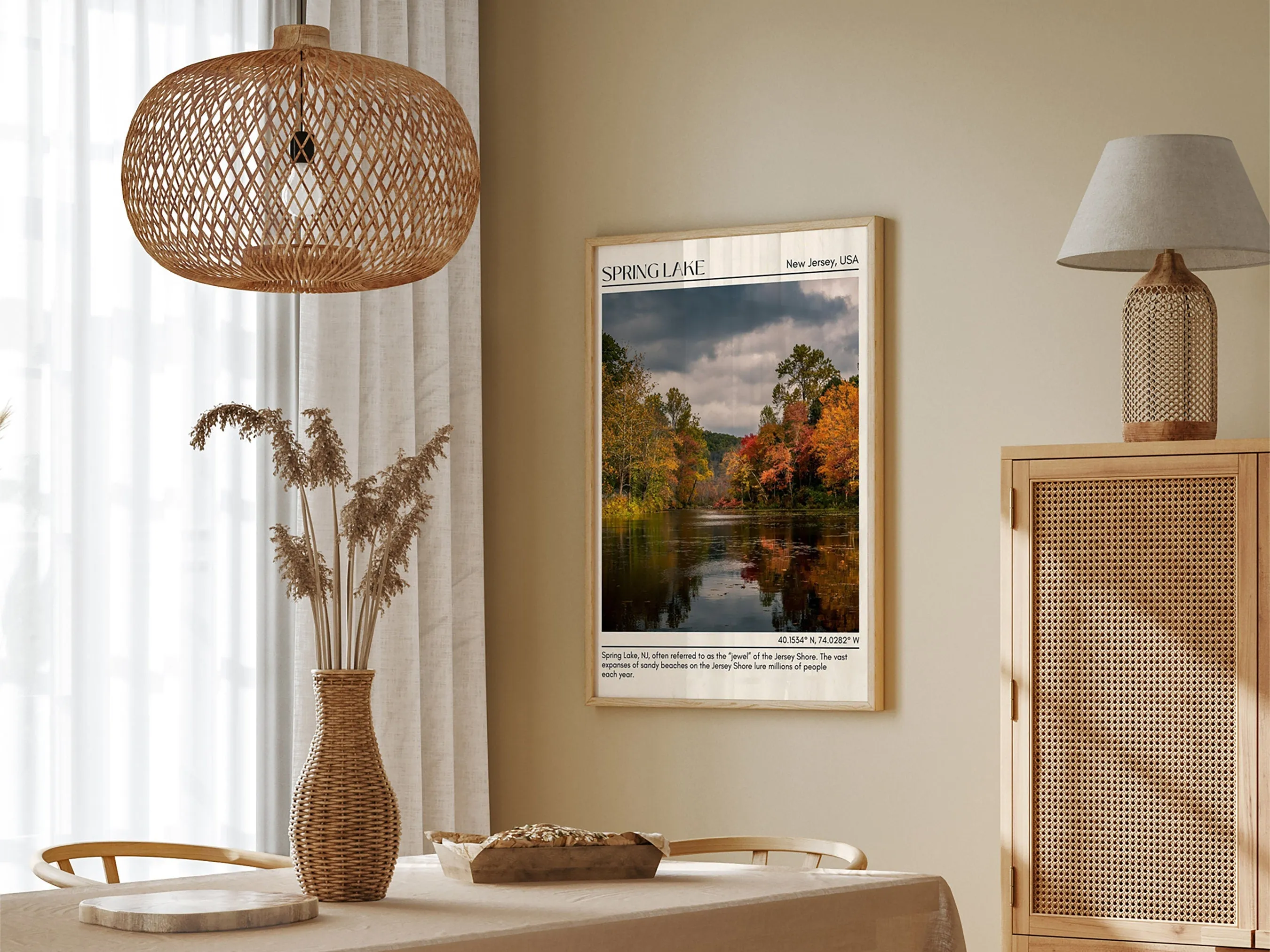 Spring Lake Wall Canvas, USA