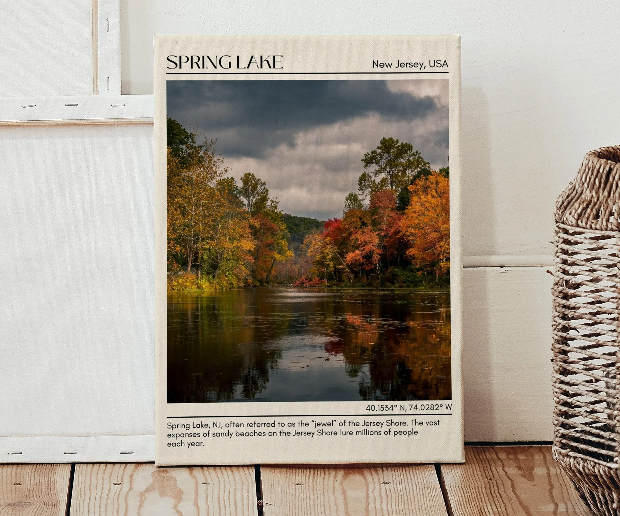 Spring Lake Wall Canvas, USA