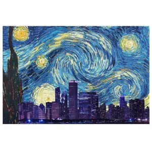 Starry Night Van Gogh Chicago Canvas