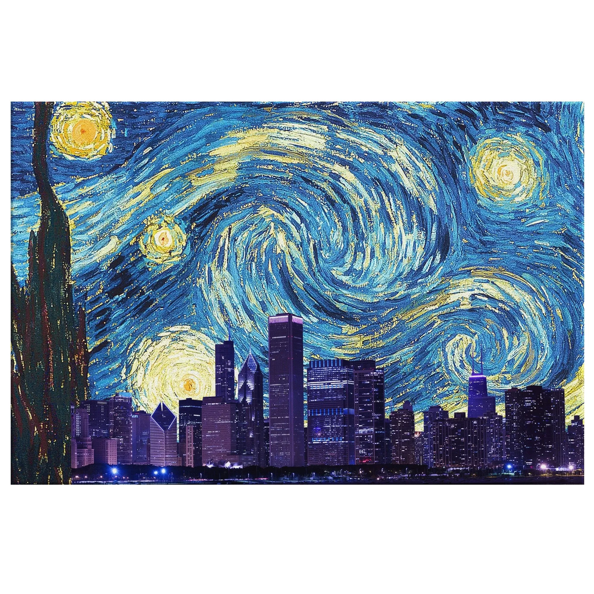 Starry Night Van Gogh Chicago Canvas