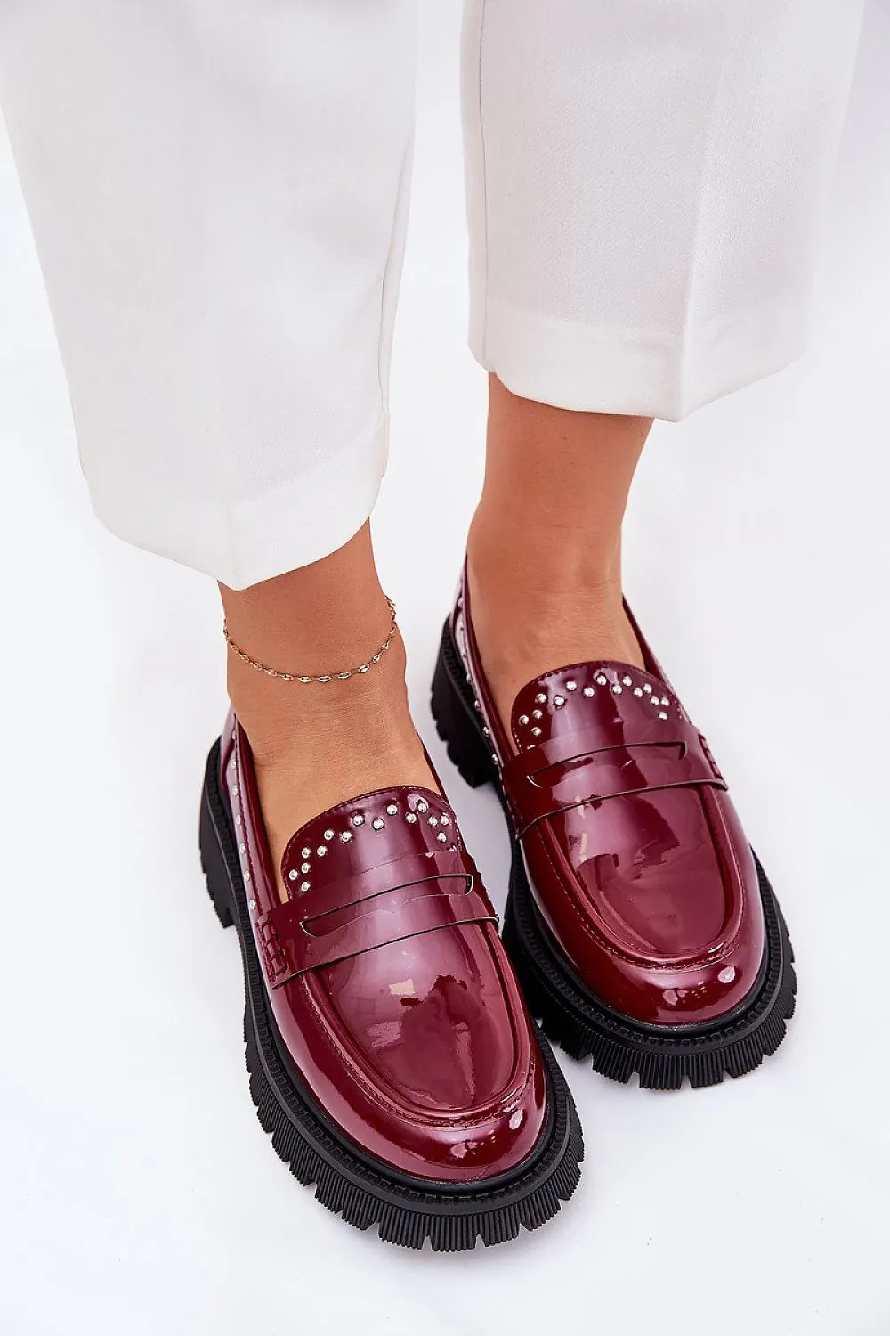 Stylish eco leather moccasins