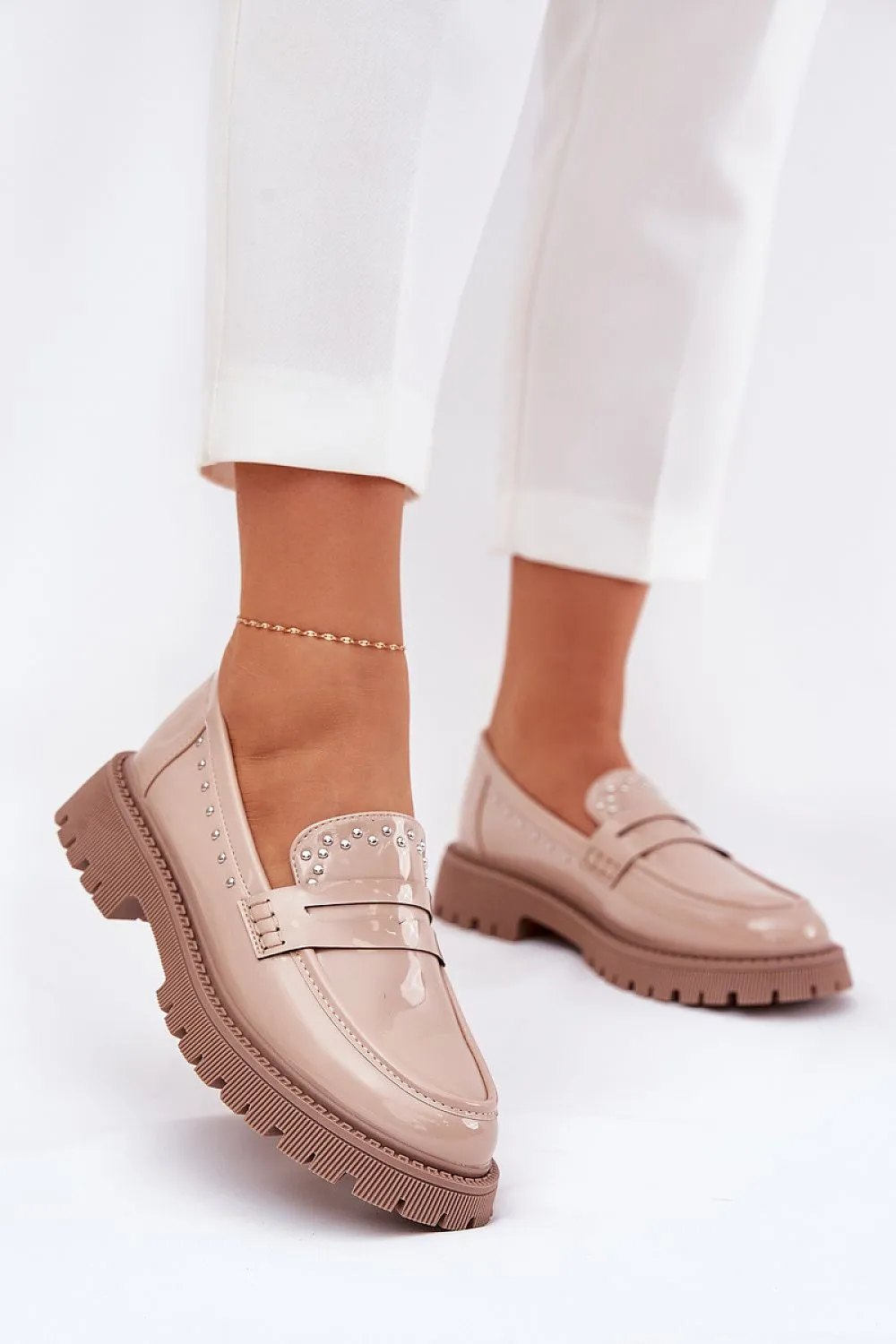 Stylish eco leather moccasins