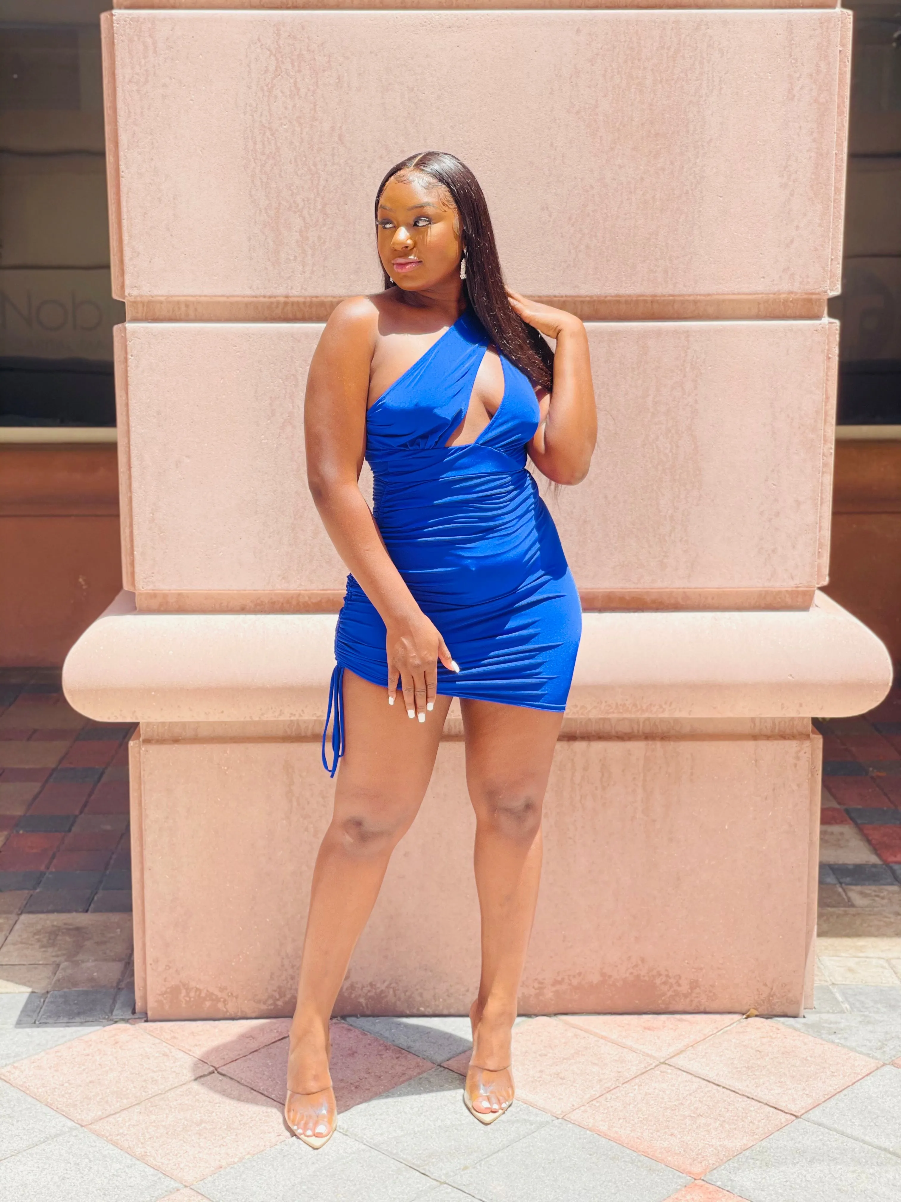 SUCH A BABE MINI DRESS (BLUE) (FINAL SALE)