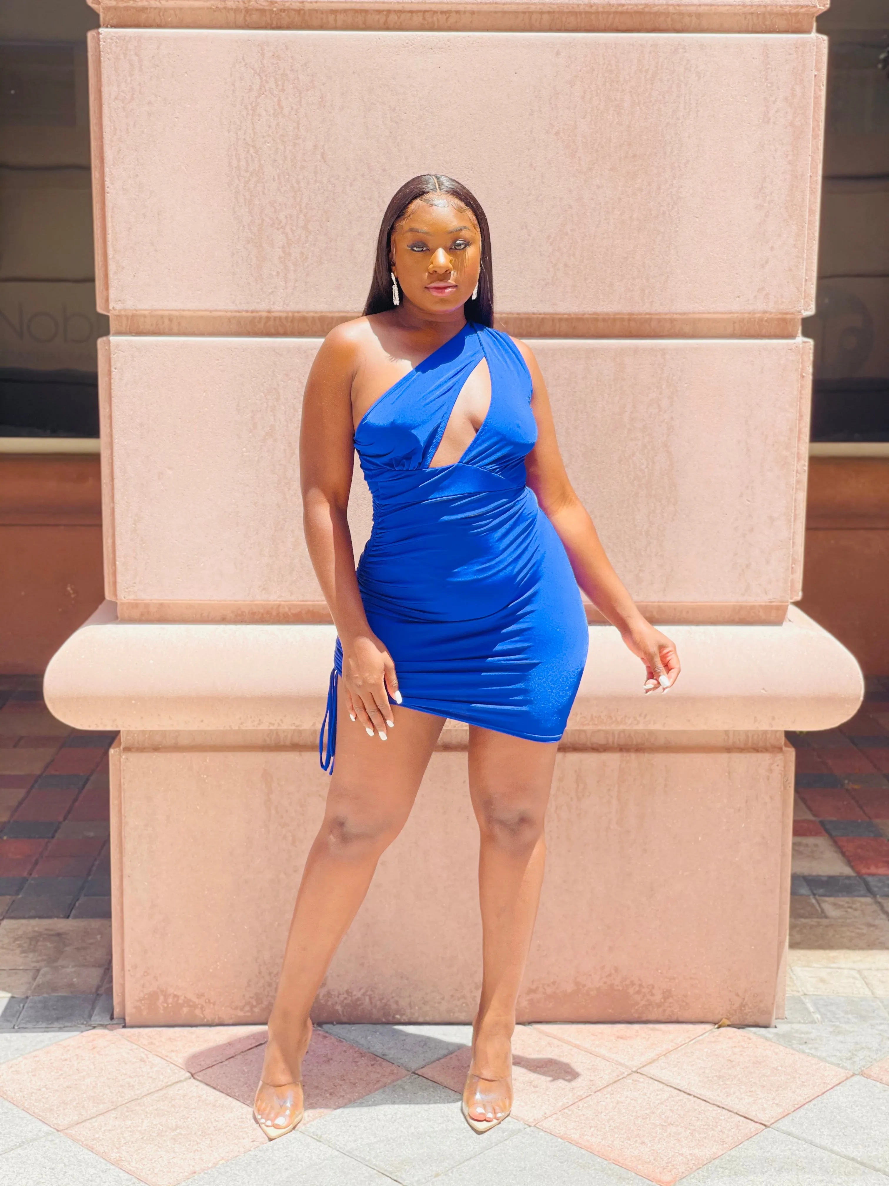 SUCH A BABE MINI DRESS (BLUE) (FINAL SALE)