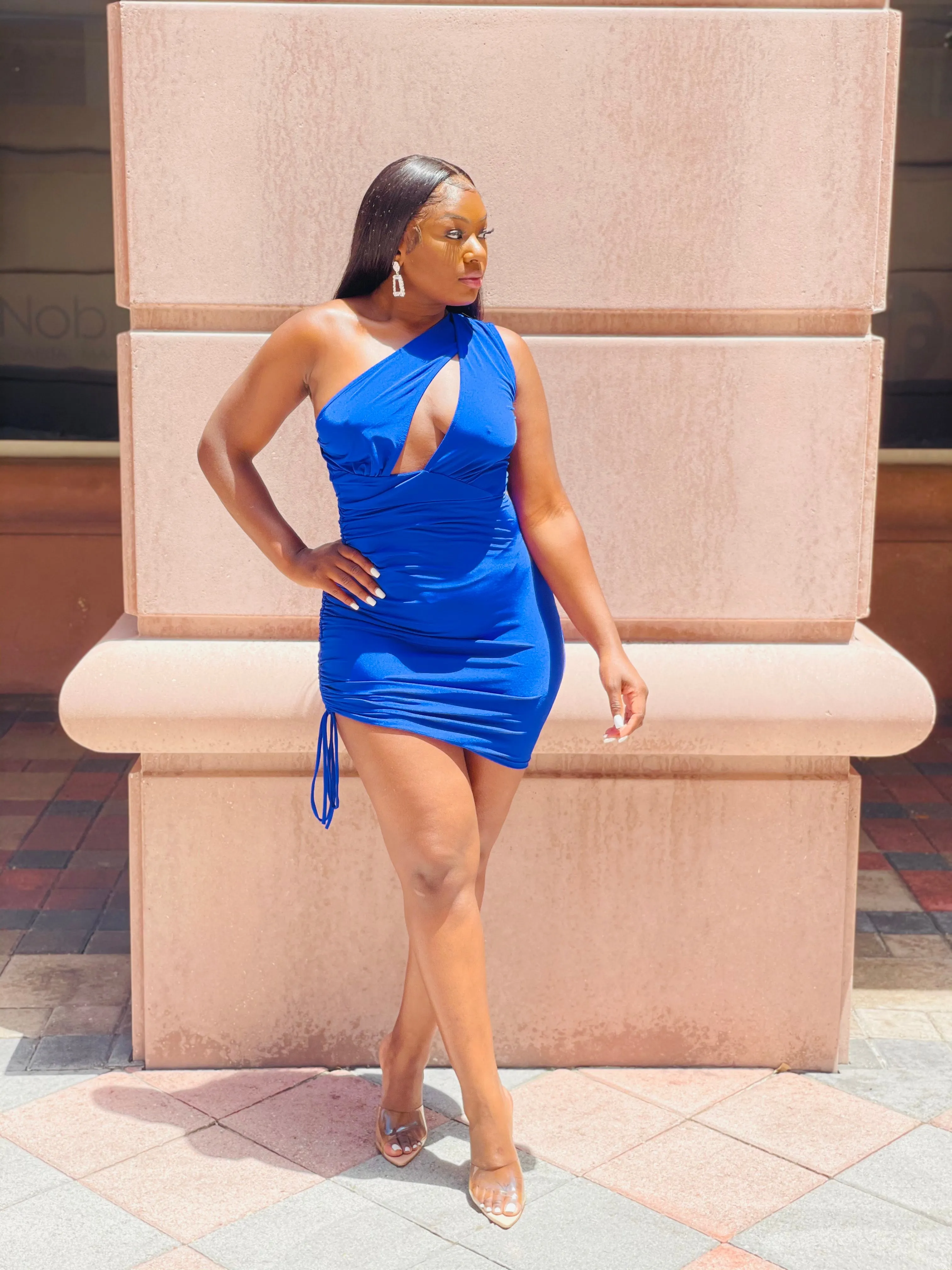 SUCH A BABE MINI DRESS (BLUE) (FINAL SALE)