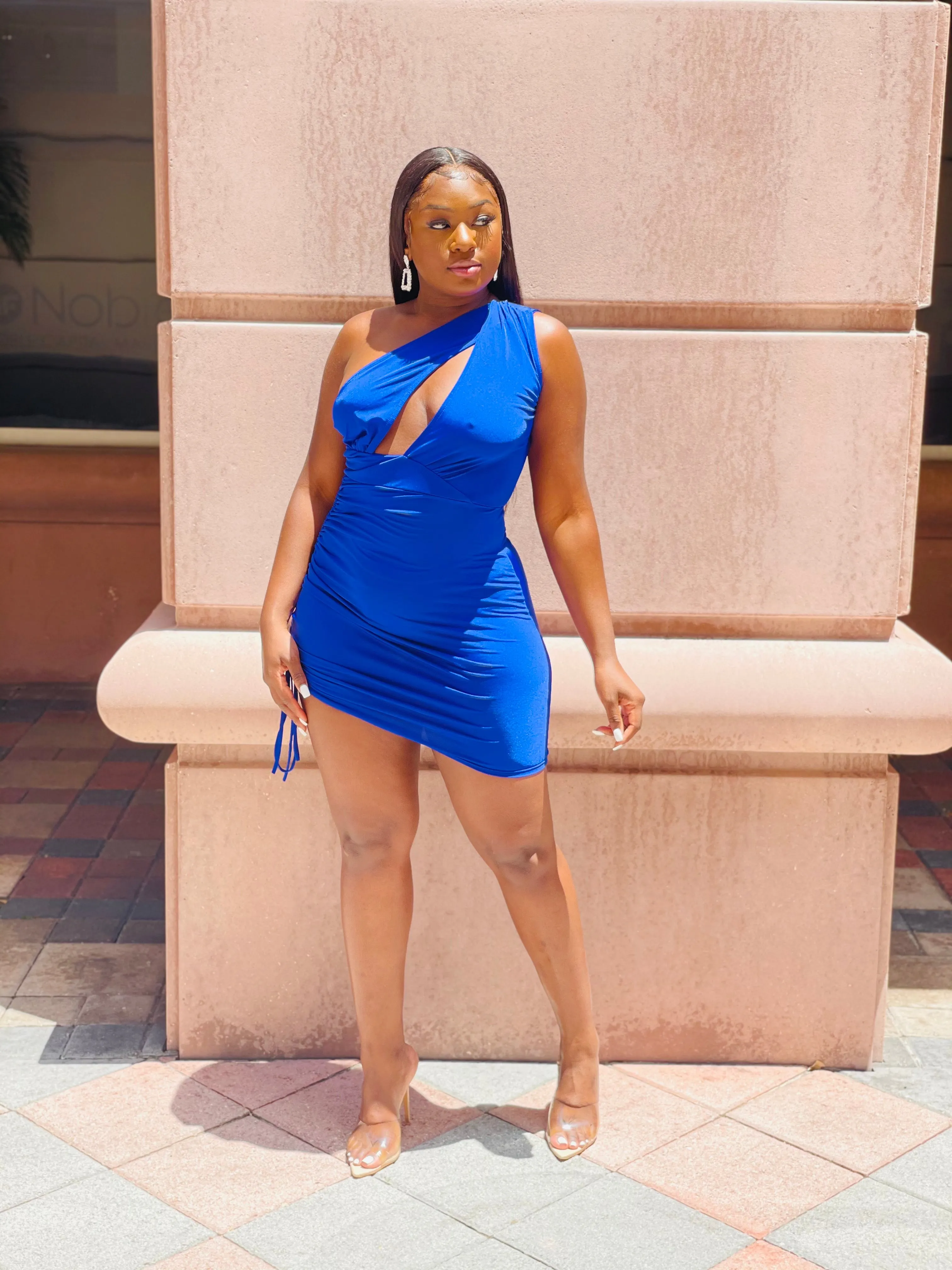SUCH A BABE MINI DRESS (BLUE) (FINAL SALE)