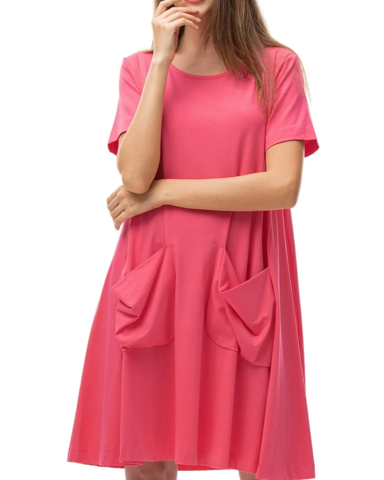 Summer Casual Pockets Cotton Dress