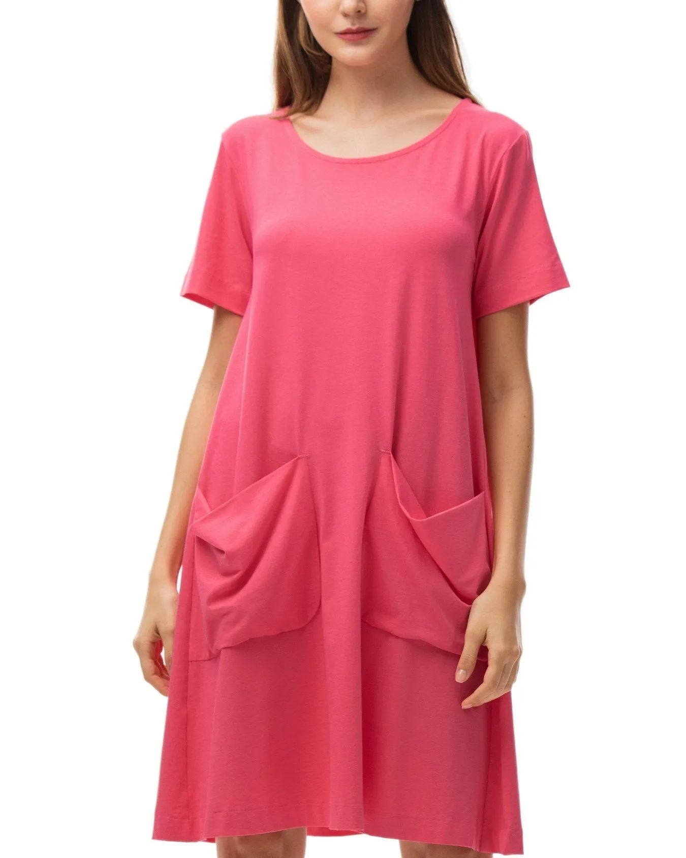 Summer Casual Pockets Cotton Dress