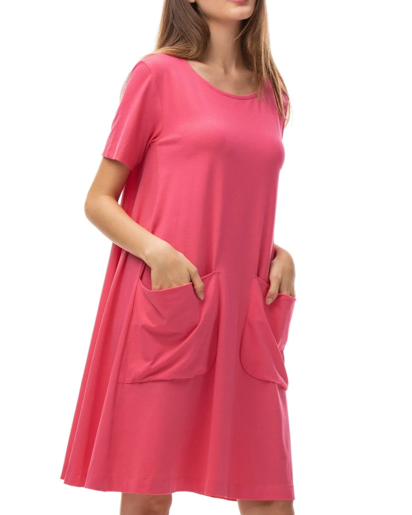 Summer Casual Pockets Cotton Dress