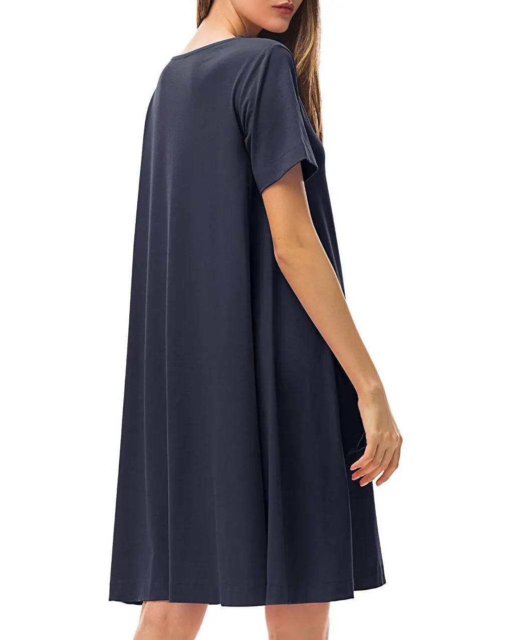 Summer Casual Pockets Cotton Dress