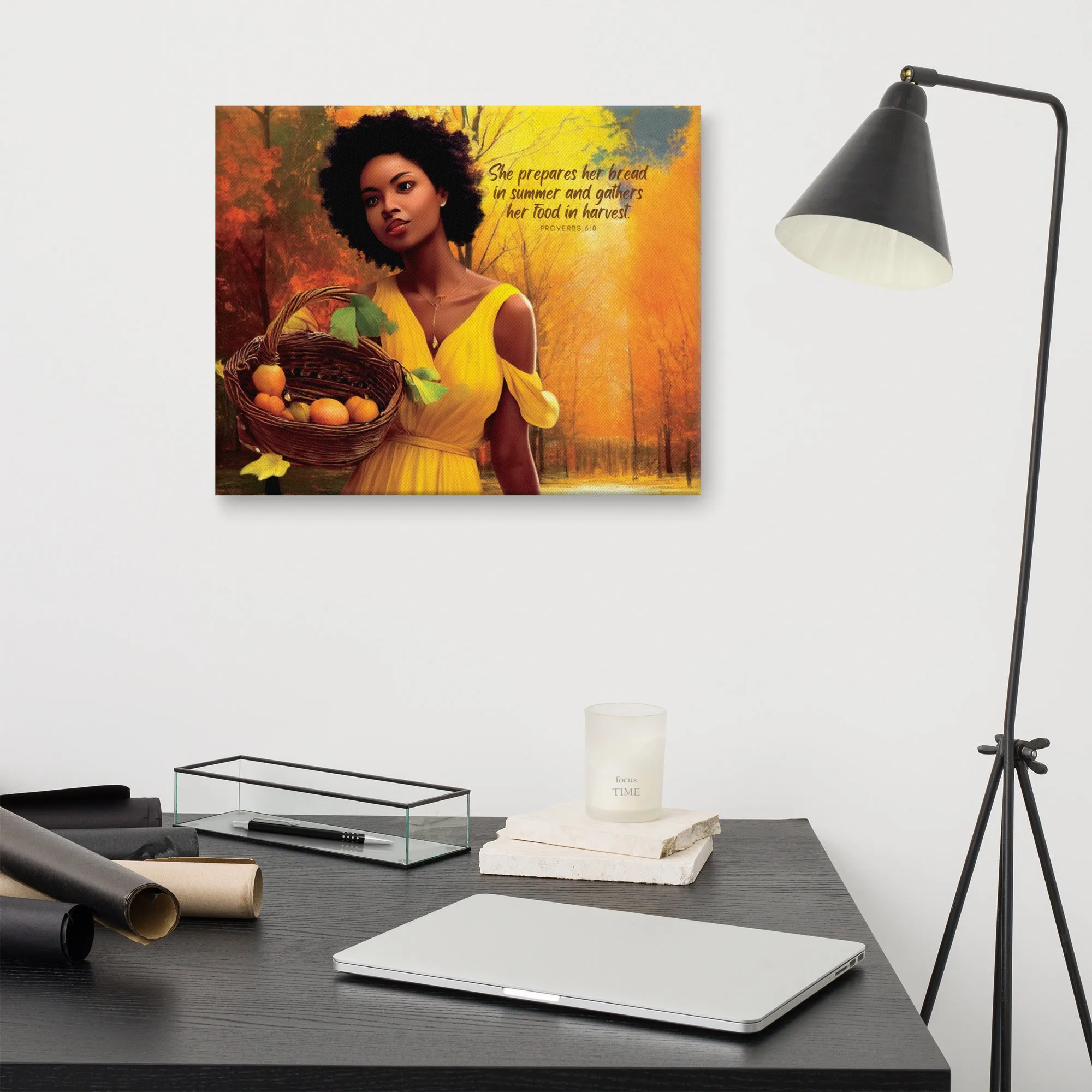 Sweet Woman OF Harvest - Digital Art Canvas