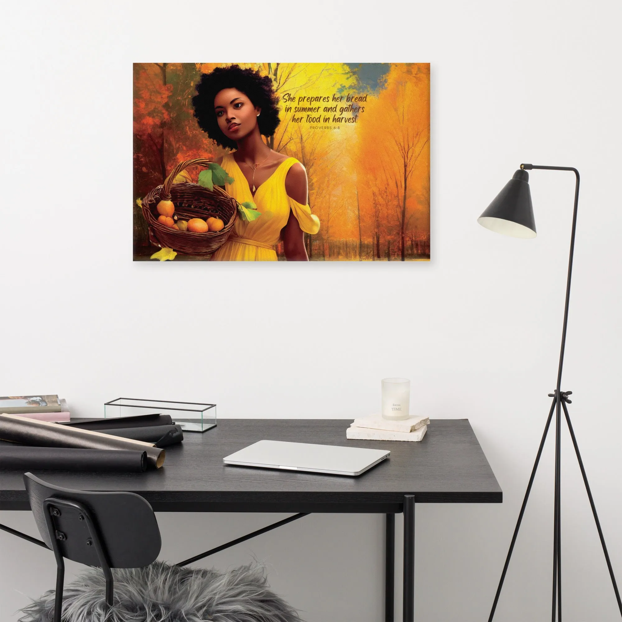 Sweet Woman OF Harvest - Digital Art Canvas